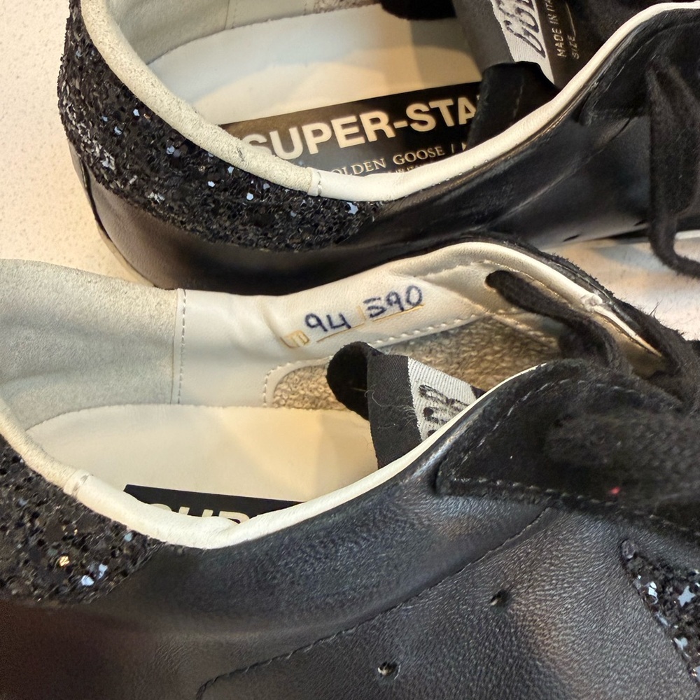Golden Goose Black and Glitter Superstar Sneakers - Limited Edition - Picture 5 of 8
